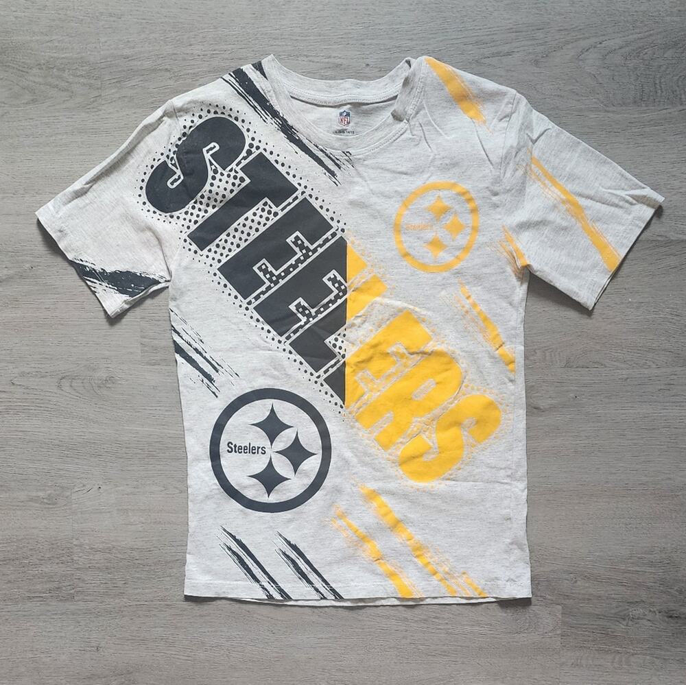 NFL Pittsburgh Steelers Boy's Short Sleeve Pullover Crewneck T-Shirt Large 14-16